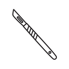 medical surgery scalpel icon- vector illustration