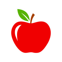 Apple vector icon on white background