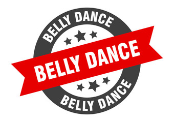 belly dance sign. belly dance round ribbon sticker. belly dance tag