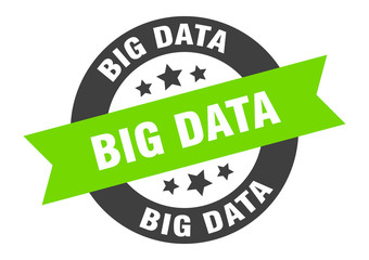 big data sign. big data round ribbon sticker. big data tag