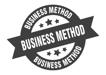 business method sign. business method round ribbon sticker. business method tag