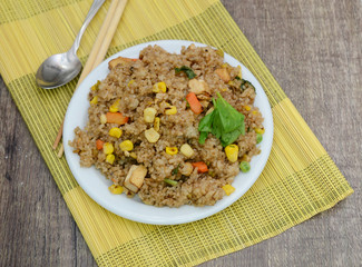 fried rice with vegetables delicious