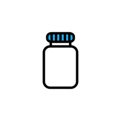 vector, illustration medicine jar icon