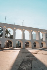 Beautiful daylight shot of Carioca Aqueduct in Rio, Brazil