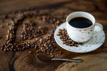 black coffee for wonderful morning