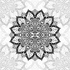 Flower Mandala. Vintage decorative elements. Oriental pattern, vector illustration.