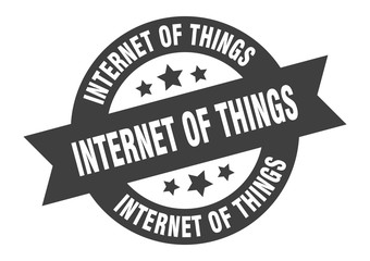 internet of things sign. internet of things round ribbon sticker. internet of things tag
