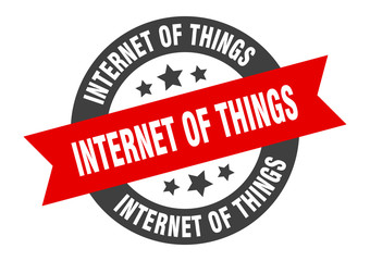 internet of things sign. internet of things round ribbon sticker. internet of things tag