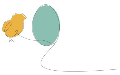 Chicken and egg silhouette easter design vector illustration