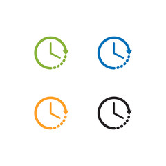 Time icon, Clock icon vector, Time and clock icons.