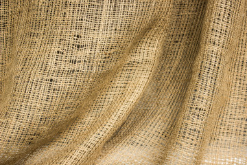 Fototapeta premium curtain folds textile material background brown and yellow color interior environment