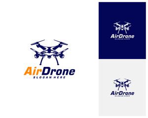 Drone logo design template. Photography drone icon vector. Creative design. Illustration