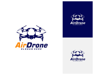 Drone logo design template. Photography drone icon vector. Creative design. Illustration