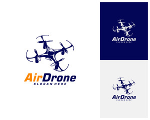 Drone logo design template. Photography drone icon vector. Creative design. Illustration
