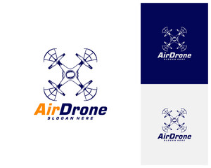 Fototapeta na wymiar Drone logo design template. Photography drone icon vector. Creative design. Illustration