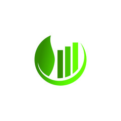 Green finance business logo vector illustration
