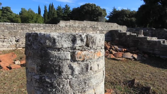 Ruins of the Byzant Kastrum on Brijuni NP