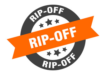 Obraz premium rip-off sign. rip-off round ribbon sticker. rip-off tag