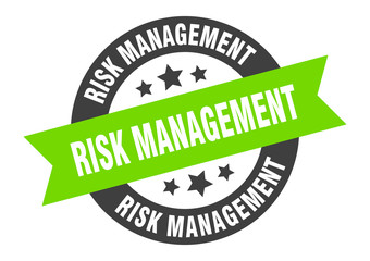 risk management sign. risk management round ribbon sticker. risk management tag