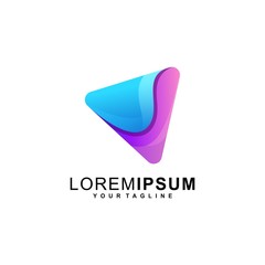 awesome gradient arrow logo design