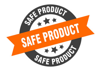 Fototapeta premium safe product sign. safe product round ribbon sticker. safe product tag
