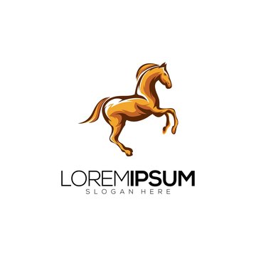 horse logo design template vector