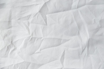 White wrinkled canvas cloth texture background