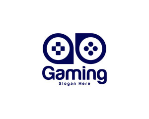 Game logo template vector. Joystick design Icon. Stylized joystick buttons. Creative design. Illustration © shuttersport