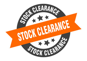 Fototapeta premium stock clearance sign. stock clearance round ribbon sticker. stock clearance tag