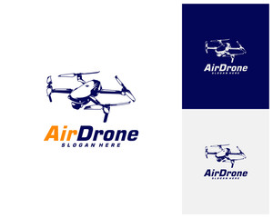 Drone logo design template. Photography drone icon vector. Creative design. Illustration