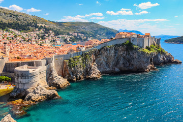 Amazing panorama taken from Fort Lovrijenac of Dubrovnic old town, Croatia