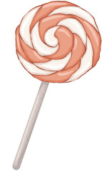 St.Valentine's Day illustration for clipart and holiday postcard. Hand painted illustration on the white isolated background.