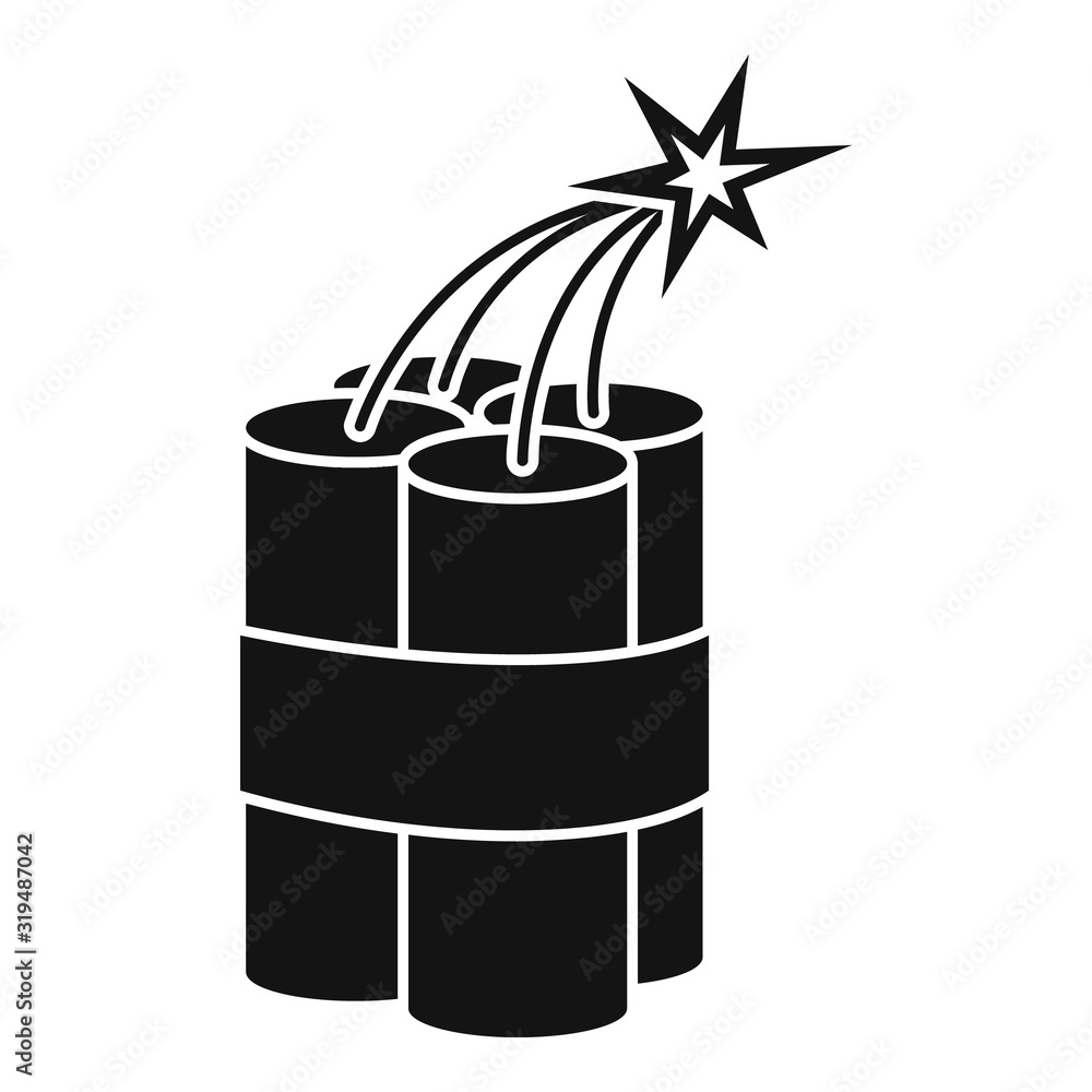 Poster dynamite icon. simple illustration of dynamite vector icon for web design isolated on white backgrou