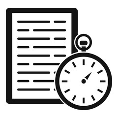 Stopwatch exam icon. Simple illustration of stopwatch exam vector icon for web design isolated on white background