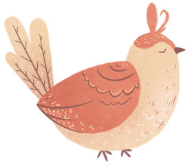 St.Valentine's Day illustration for clipart and holiday postcard. Hand painted illustration on the white isolated background.