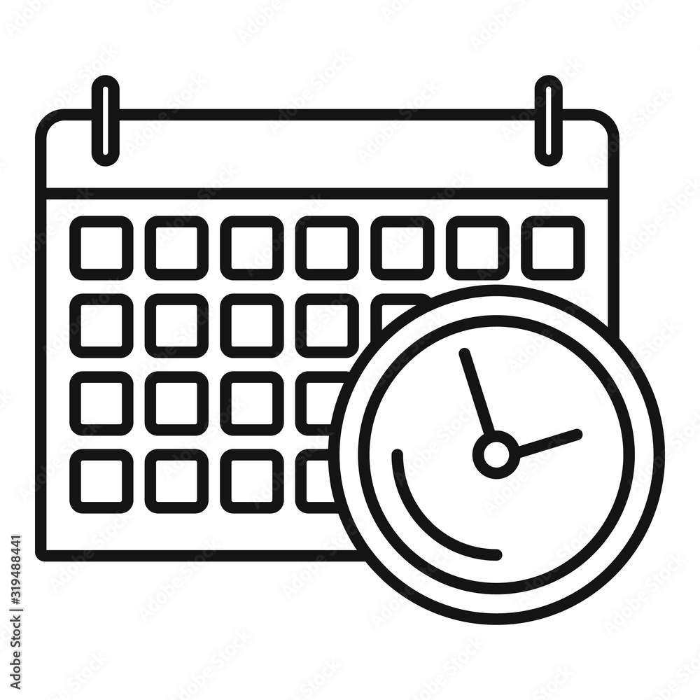 Poster exams calendar icon. outline exams calendar vector icon for web design isolated on white background