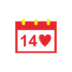 Calendar, valentine, valentine day icon