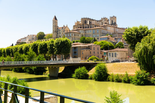Auch Cathedral and Armagnac Tower across river