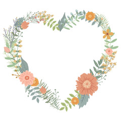 St.Valentine's Day illustration for clipart and holiday postcard. Hand painted illustration on the white isolated background.