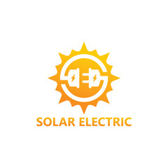Fototapeta premium Solar Electric Power Logo Template Design