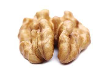Walnuts kernel isolated on white background, macro