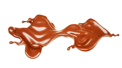 Splash fluid. 3d illustration, 3d rendering.