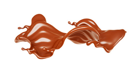 Splash fluid. 3d illustration, 3d rendering.