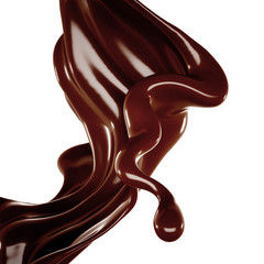 Splash fluid. 3d illustration, 3d rendering.