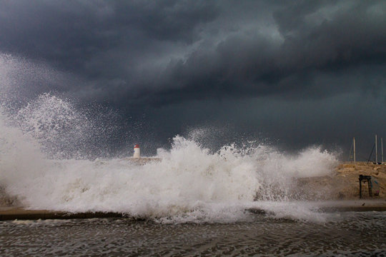 Orage sur le port