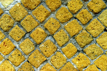 bricks of the floor of the ancient square