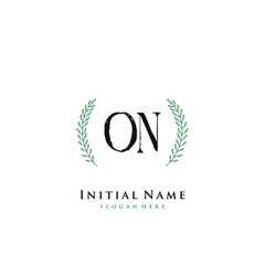 ON Initial handwriting logo vector