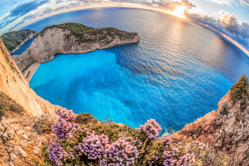 Navagio beach with shipwreck on Zakynthos island, Greece