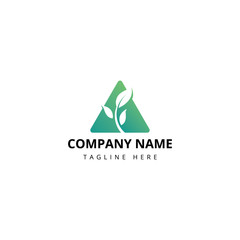 Simple Modern Leaf logo design inspiration