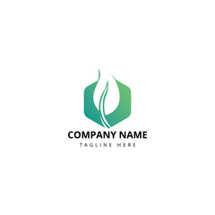 Simple Modern Leaf logo design inspiration